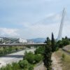 podgorica, suspension bridge, montenegro, city, nature, capital city, balkan, flow, mountains, bridge