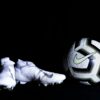 white and black soccer ball