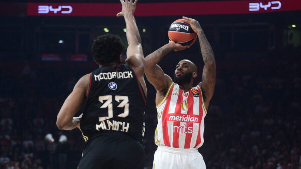 The match of the 30th round of the Turkish Airlines Euroleague between KK Crvena zvezda MeridianBet and FC Bayern Munich was played at the Belgrade Arena. Utakmica 30. kola Turkish Airlines Evrolige izmedju KK Crvena zvezda MeridianBet i FC Bayern Munich odigrana je u Beogradskoj Areni.
