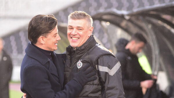 Match of round 17 of the Mozart Super League of Serbia played at the FK Partizan stadium between FK Partizan and FK Jedinstvo from Ub Utakmica 17 kola Mocart Superlige Srbije odigrana na stadionu FK Partizan izmedju FK Partizan i FK Jedinstvo iz Uba