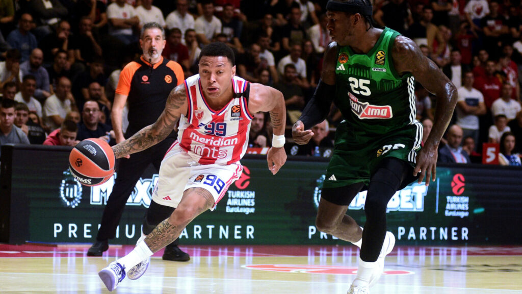 The match of the sixth round of the Turkish Airlines Euroleague between KK Crvena zvezda MeridianBet and KK Panathinaikos Aktor was played in the Aleksandar Nikolic hall. Utakmica sestog kola Turkish Airlines Evrolige izmedju KK Crvena zvezda MeridianBet i KK Panathinaikos Aktor odigrana je u hali Aleksandar Nikolic.