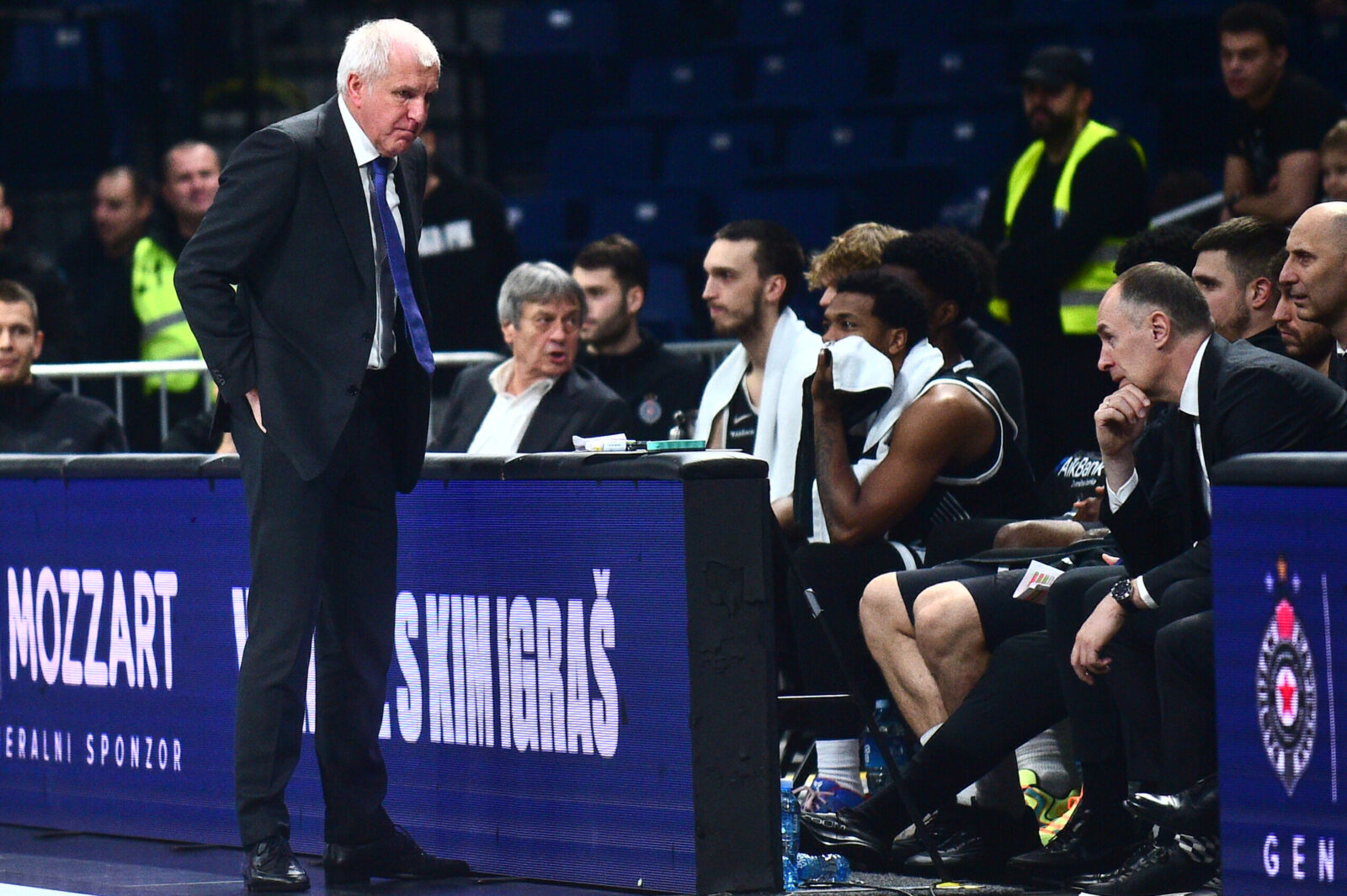 The match of the 8th round of the AdmiralBet ABA League between KK Partizan Mozzart Bet and KK SC Derby was played in the Belgrade Arena. Utakmica 8. kola AdmiralBet ABA League izmedju KK Partizan Mozzart Bet i KK SC Derby odigrana je u Beogradskoj Areni.
