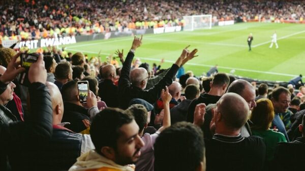 a crowd of people in a stadium