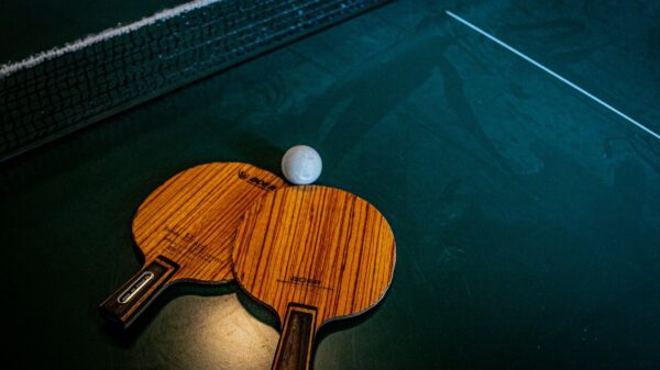 brown wooden ping-pong racket