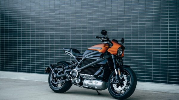 black and orange motorcycle