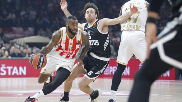 The match of the 17th round of the Turkish Airlines Euroleague between KK Crvena zvezda MeridianBet KK Virtus Olidata was played at the Belgrade Arena. Utakmica 17. kola Turkish Airlines Evrolige izmedju KK Crvena zvezda MeridianBet KK Virtus Olidata odigrana je u Beogradskoj Areni.