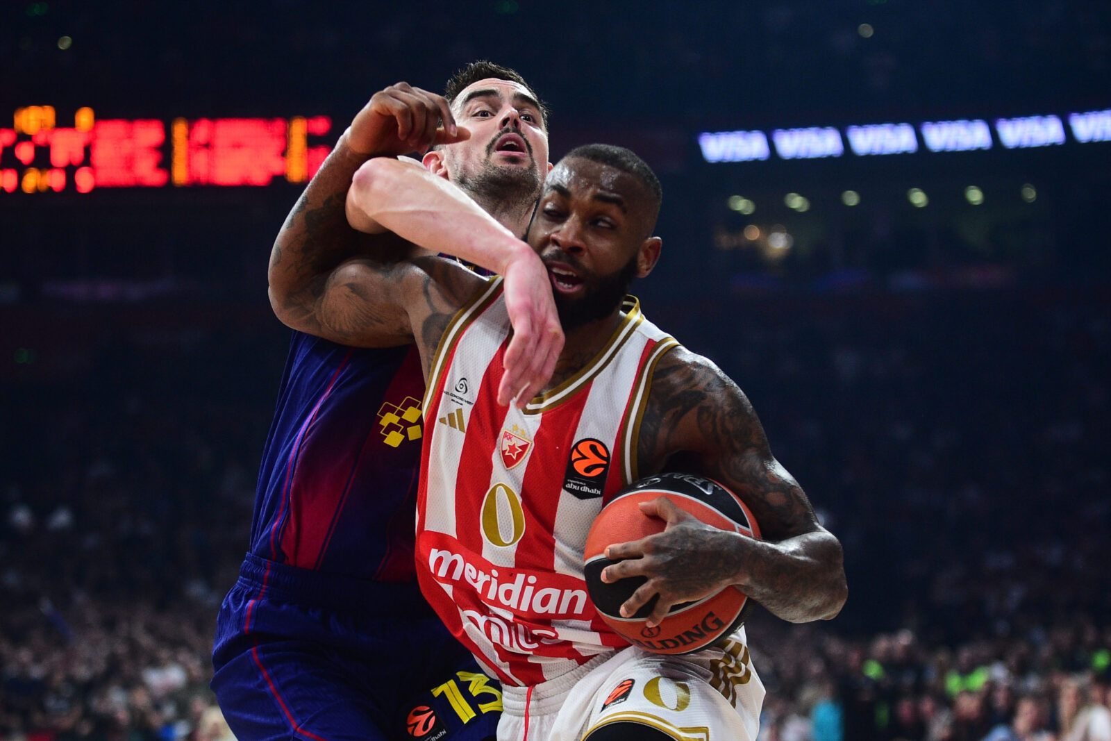 The match of the 14th round of the Turkish Airlines Euroleague between KK Crvena zvezda Meridianbet and FC Barcelona was played at the Belgrade Arena. Utakmica 14. kola Turkish Airlines Evrolige izmedju KK Crvena zvezda Meridianbet i FC Barcelona odigrana je u Beogradskoj Areni.