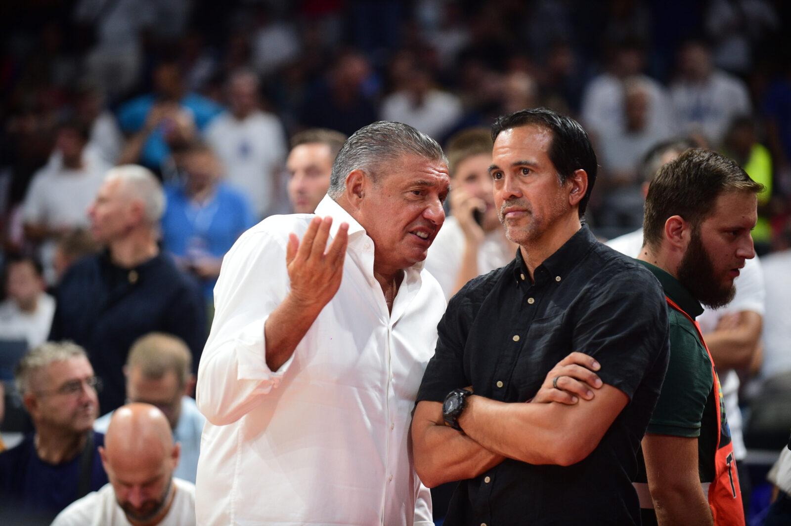 The rehearsal for the European Championship, the basketball match between Serbia and Slovenia, was played in the Belgrade Arena. Generalna proba za Evropsko prvenstvo, utakmica kosarkasa Srbije i Slovenije odigrana je u Beogradskoj areni.