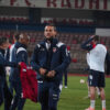 The training of the Serbian national football team before the World Cup qualifiers match, against Latvia, was held at the FK Radnicki stadium in Nis. Trening fudbalske reprezentacije Srbije pred utakmicu u kvalifikacijama za Svetsko prvenstvo, protiv Letonije, odrzan je na terenu FK Radnicki u Nisu.