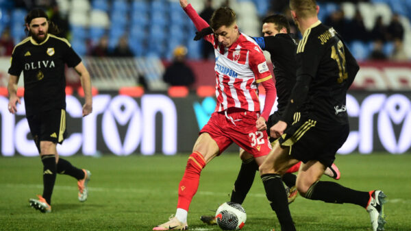 The match of the 20th round of the Mozzart Super League of Serbia between FK Crvena zvezda and FK Cukaricki was played at the Rajko Mitic stadium. Utakmica 20. kola Mozzart Super lige Srbije izmedju FK Crvena zvezda i FK Cukaricki odigrana je na stadionu Rajko Mitic