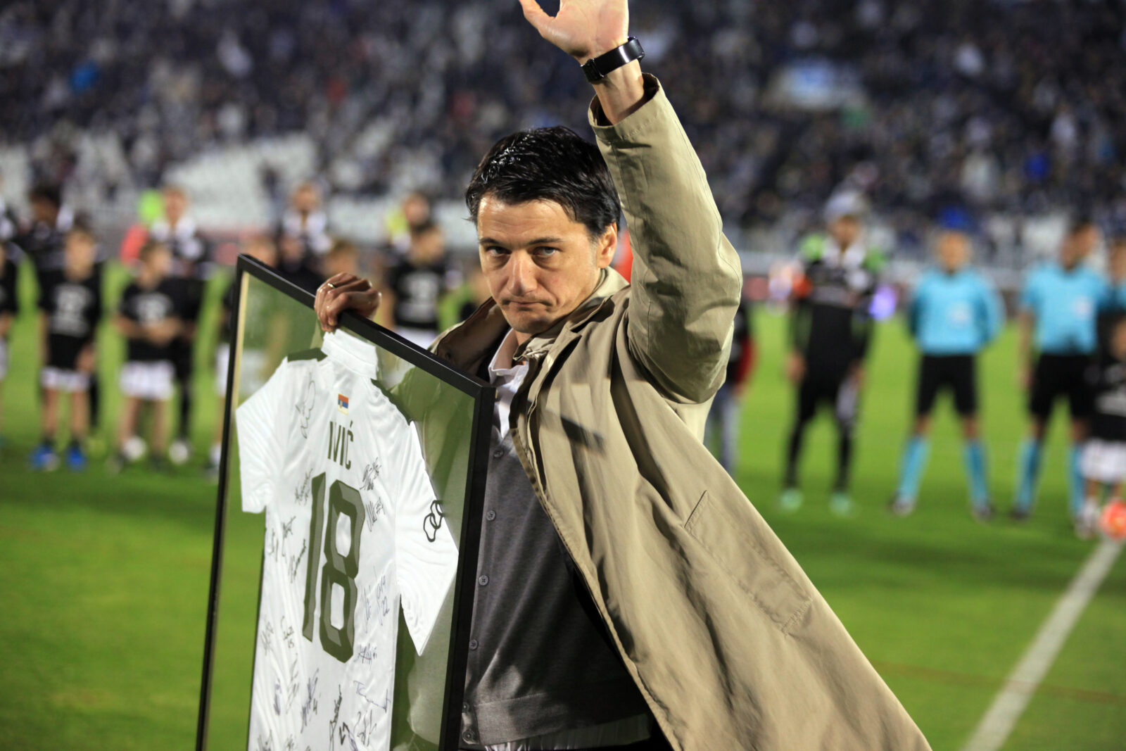Friendly football match between FK Partizan (Serbia) and PAOK (Greece) played at Partizan stadium. Prijateljska utakmica izmedju FK Partizan (Srbija) i PAOK (Grcka) odigrana na stadionu Partizana