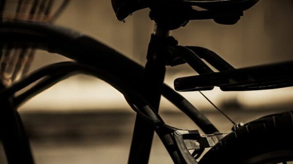 Close-up of a vintage bicycle seat that evokes nostalgia and classic style.