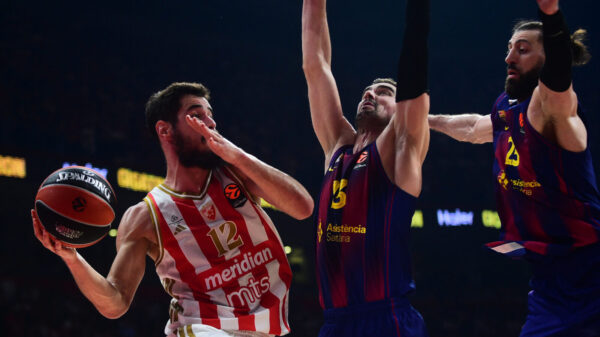 The match of the 14th round of the Turkish Airlines Euroleague between KK Crvena zvezda Meridianbet and FC Barcelona was played at the Belgrade Arena. Utakmica 14. kola Turkish Airlines Evrolige izmedju KK Crvena zvezda Meridianbet i FC Barcelona odigrana je u Beogradskoj Areni.
