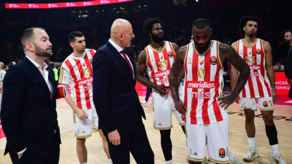 The match of the 14th round of the Turkish Airlines Euroleague between KK Crvena zvezda Meridianbet and FC Barcelona was played at the Belgrade Arena. Utakmica 14. kola Turkish Airlines Evrolige izmedju KK Crvena zvezda Meridianbet i FC Barcelona odigrana je u Beogradskoj Areni.