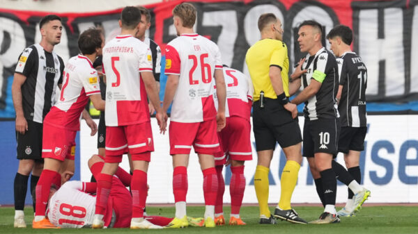 The match of the 32nd round of the Mozart Bet Super League of Serbia between FK Vojvodina and FK Partizan was played at the Karadjordje Stadium in Novi Sad. Utakmica 32. kola Mozzart Bet Super liga Srbije izmedju FK Vojvodina i FK Partizan odigrana je na stadionu Karadjordje u Novom Sadu.