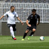 Training match of Partizan football players played at the FC Partizan stadium - Partizan A vs Partizan B. Trening utakmica fudbalera Partizana odigrana na stadionu FK Partizan - Partizan A vs Partizan B