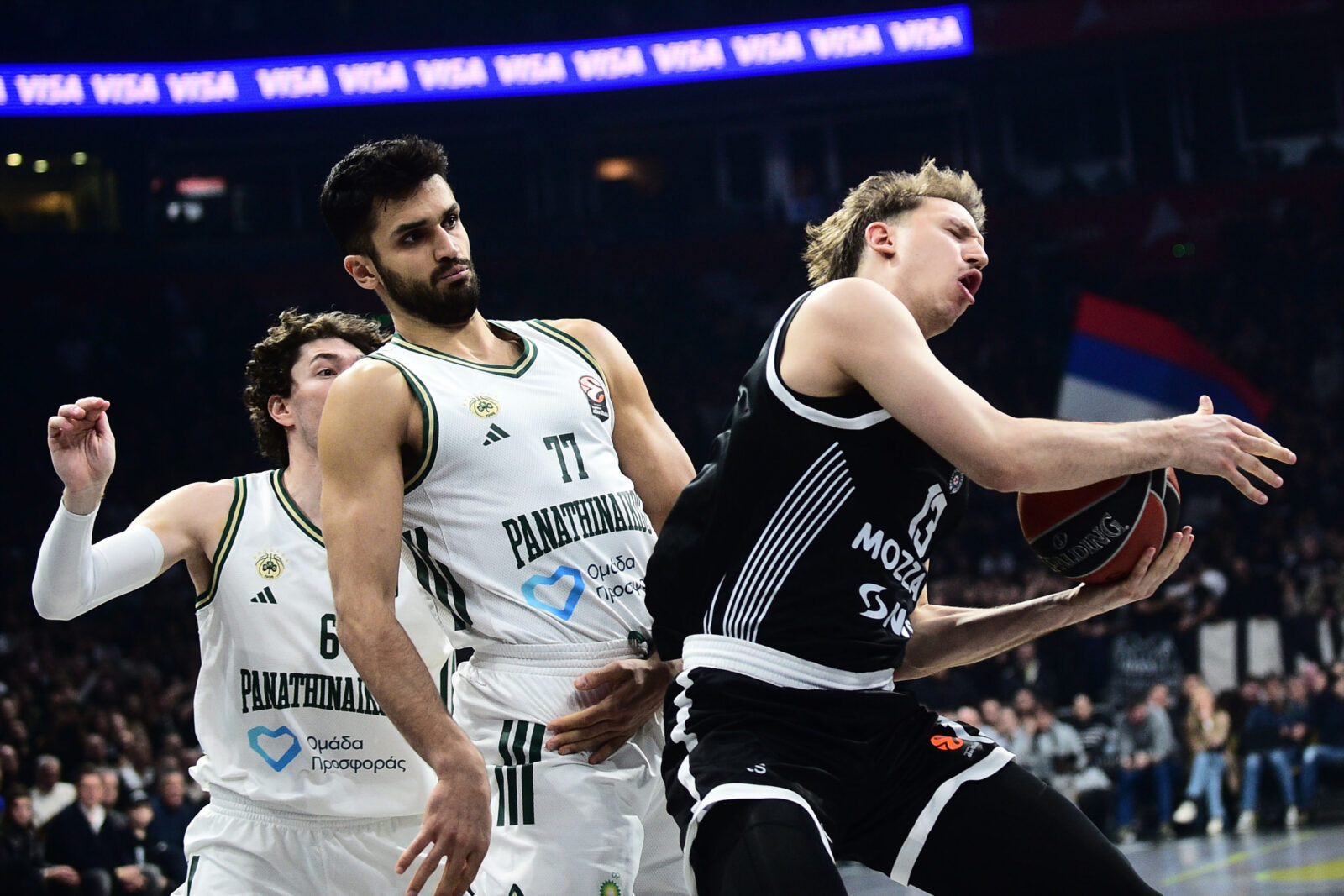 The match of the 27th round of the Turkish Airlines Euroleague between BC Partizan Mozzart Bet and BC Panathinaikos AKTOR was played at the Belgrade Arena. Utakmica 27. kola Turkish Airlines Evrolige izmedju KK Partizan Mozzart Bet i KK Panathinaikos AKTOR odigrana je u Beogradskoj Areni.