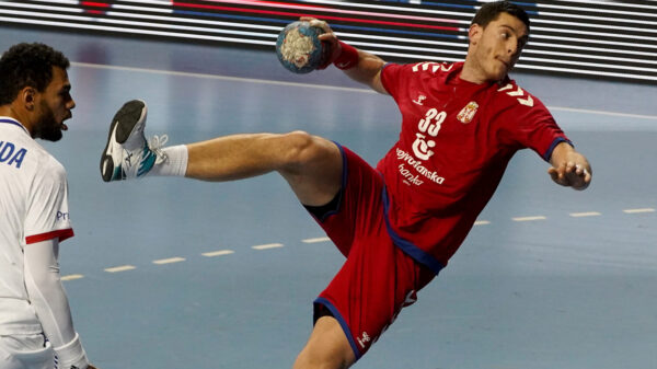 The first qualifying match for the Men s EHF EURO 2022 between Serbia and France. Prva utakmica kvalifikacija za EHF Evropsko prvenstvo 2022 . izmedju Srbije i Francuske