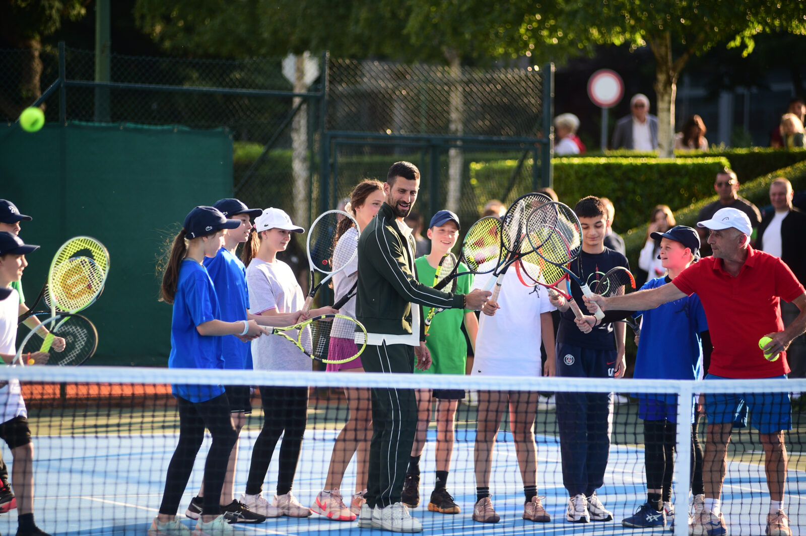 Grand opening of the multifunctional sports field from the global program Etendart Lacoste and the Novak Djokovic Foundation in Block 23 in the municipality of Novi Beograd. Svecano otvaranje multifunkcionalnog sportskog terena iz globalnog programa Etendart Lacoste i Fondacije Novak Djokovic u Bloku 23 u opstini Novi Beograd.