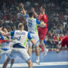 The first match of the baraza for the world championship qualification between Montenegro and Slovenia was played at the S.C. Moraca Hall in Podgorica. Prvi mec baraza za plasman na Svetsko prvenstvo izmedju Crne Gore i Slovenije odigran je hali S.C. Moraca u Podgorici.