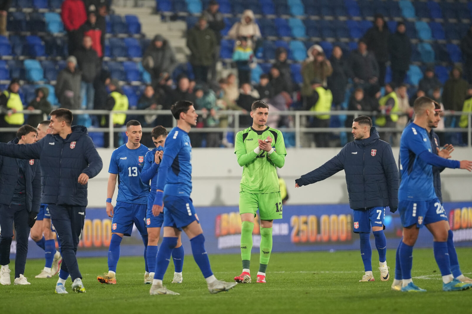 A friendly match between the national teams of Serbia and Saudi Arabia played at the TSC Arena stadium in Backa Topola. Prijateljska utakmica izmedju reprezentacija Srbije i Saudijske Arabije odigrana na na stadionu TSC Arena u Backoj Topoli.