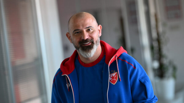 The press conference of Dejan Stankovic, coach of FK Crvena zvezda on the eve of the 179th eternal derby against Partizan was held in the press center at the Rajko Mitic stadium. Konferencija za medije Dejana Stankovica, trenera FK Crvena zvezda uoci 179. vecitog derbija protiv Partizana odrzana je u press centru na stadionu Rajko Mitic.