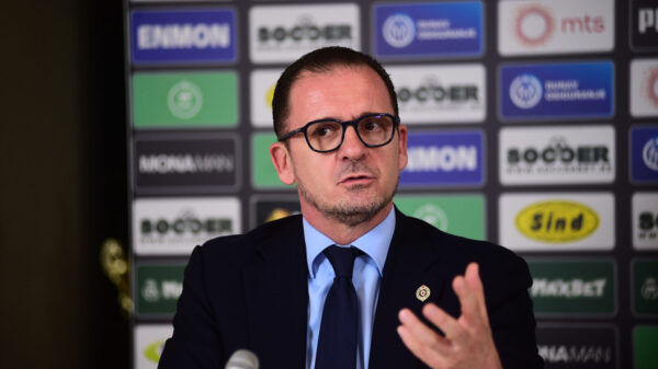 The press conference after the assembly of the Partizan Football Club was held at SC Teleoptik. Konferencija za medije nakon skupstina Fudbalskog kluba Partizan odrzana je u SC Teleoptik.