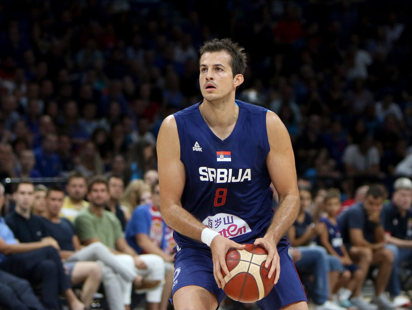 Basketball friendly match between Serbia and Lithuania held in Stark arena. Prijateljska kosarkaska utakmica izmedju Srbije i Litvanije odigrana u Stark areni