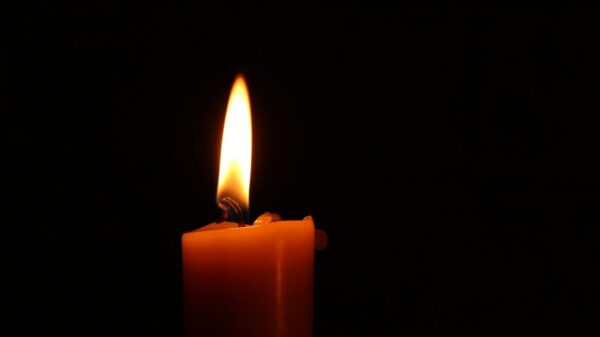 close-up of lighted candle