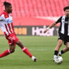 The match of the 33rd round of the Mozzart Super League of Serbia, the 179th eternal derby between FK Crvena zvezda and FK Partizan was played at the Rajko Mitic stadium. Utakmica 33. kola Mozzart Super lige Srbije, 179. veciti derbi izmedju FK Crvena zvezda i FK Partizan odigrana je na stadion Rajko Mitic.