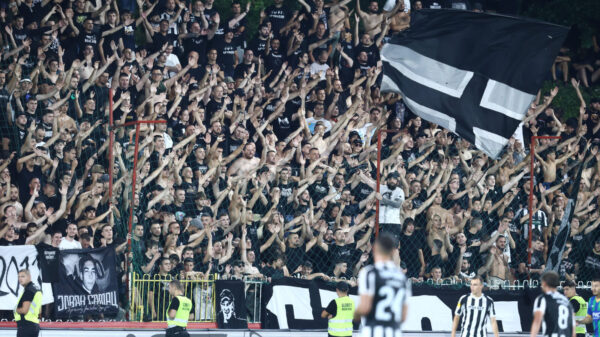 The match of the 1st round of the Mozart Super League of Serbia between FK Zemun and FK Partizan was played at the Dragan Dzajic Stadium in Ub. Utakmica 1. kola Mozzart Super lige Srbije izmedju FK Zemun i FK Partizan odigrana je na stadionu Dragan Dzajic u Ubu.