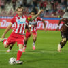 The first match of the play-offs for entry into the Europa League between FK Crvena zvezda and FC Victoria Plzeň was played at the Rajko Mitic stadium. Prva utakmica plej-ofa za ulazak u Ligu Evrope izmedju FK Crvena zvezda i FK Viktorija Plzenj odigrana je na stadionu Rajko Mitic.