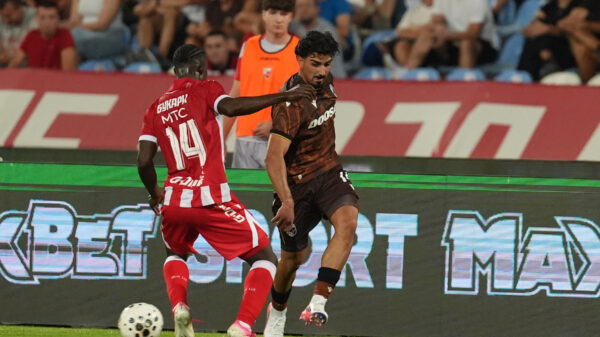 Osman Bukari obeležava jubilej u dresu Crvene zvezde protiv Radničkog iz Niša