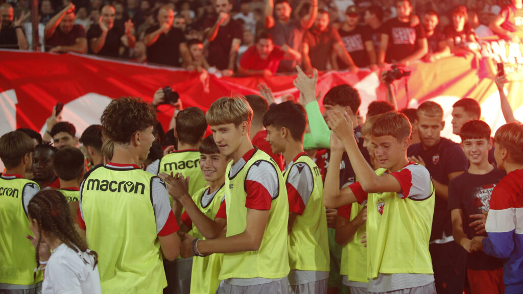 Bakljada Delija izazvala alarm na stadionu u Pančevu tokom meča Crvene zvezde i Železničara – bakljada Delija Pančevo